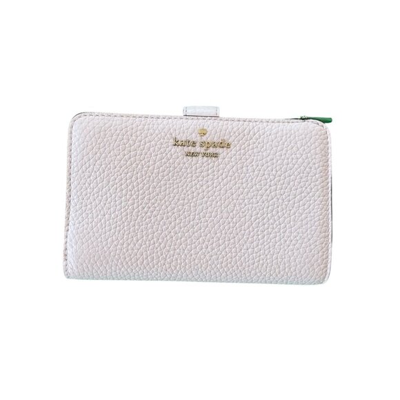 Kate Spade Handbags - Kate Spade medium zipper  Wallet pebbled leather.  pink NEW